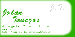 jolan tanczos business card